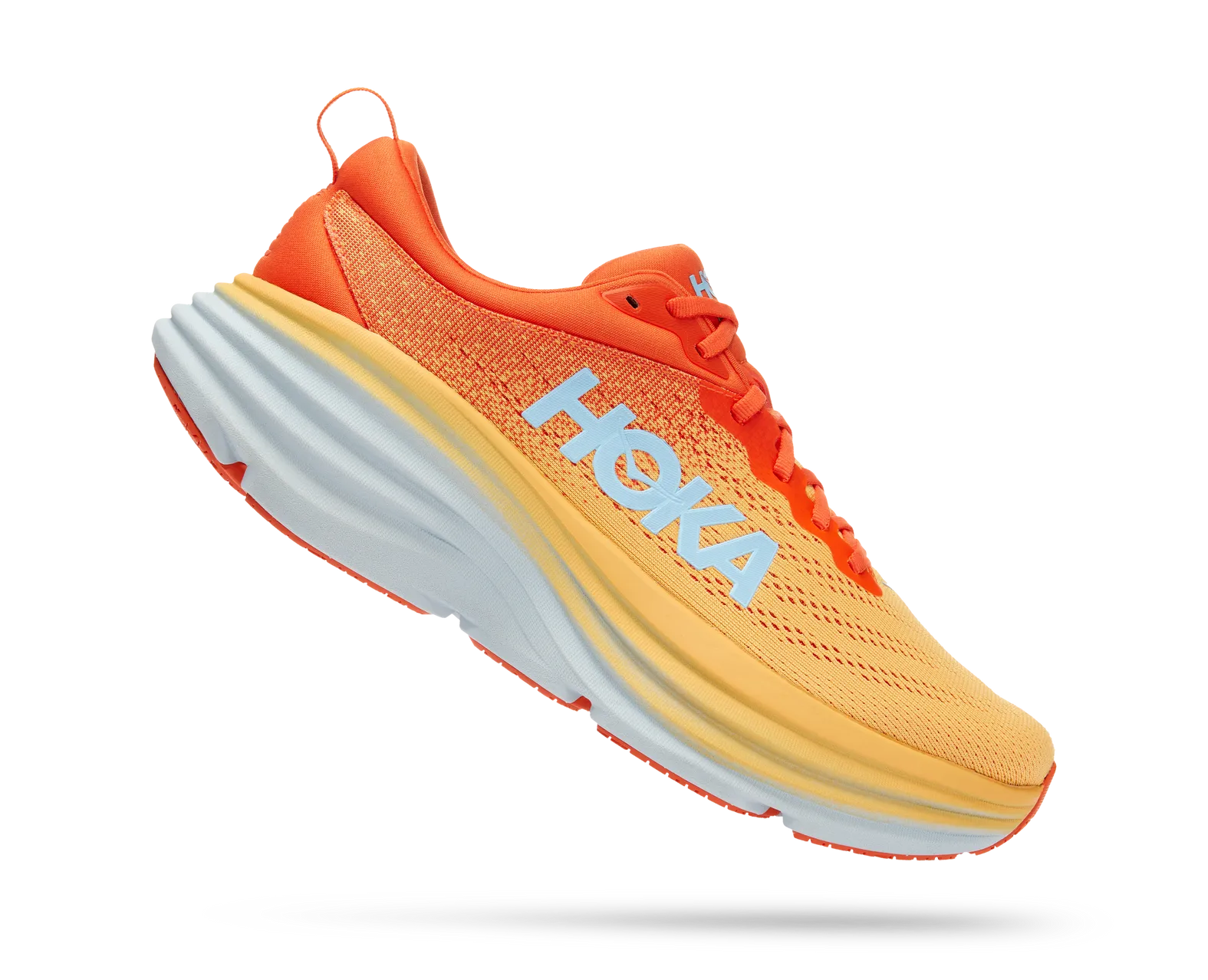 Hoka Men’s Bondi 8 Orange and Yellow Sneakers HOKA Bondi 8 Mens Sneaker Size 12D Running Shoes Puffin main image 3